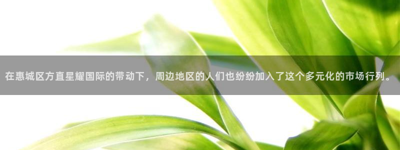 极悦娱乐游戏官网平台：在惠城区方直星耀国际的带动下，周边地区的人们也纷纷加入了这个多元化的市场行列。