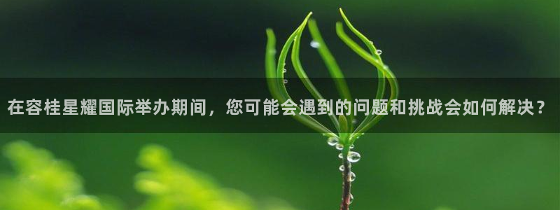 极悦娱乐.com：在容桂星耀国际举办期间，您可能会遇到的问题和挑战会如何解决？